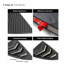 Load image into Gallery viewer, Tesla Model Y 2021-2022 Creative Rear Triangle Window Stickers ( 2 Pieces ) -2pcs Bright carbon---Tesla Maison
