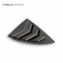 Load image into Gallery viewer, Tesla Model Y 2021-2022 Creative Rear Triangle Window Stickers ( 2 Pieces ) -2pcs Matte carbon---Tesla Maison
