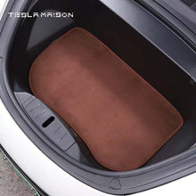 Load image into Gallery viewer, Tesla Model Y 2021-2022 Flannel Rear Storage Mat -Brown-Tesla Model Y--Tesla Maison