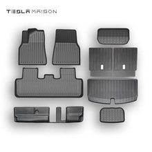 Load image into Gallery viewer, Tesla Model Y 7-Seat All Weather TPE Left Rudder Floor Mats Set -Fll Set - 8pcs-Tesla Model Y 7-Seat (Left Hand Drive)--Tesla Maison