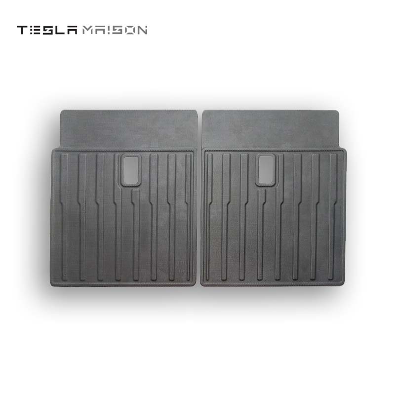 Tesla Model Y 7-Seat All Weather TPE Left Rudder Floor Mats Set -Rear Seat Back Pad-Tesla Model Y 7-Seat (Left Hand Drive)--Tesla Maison