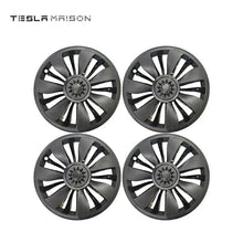 Load image into Gallery viewer, Tesla Model Y Full Cover Wheel Hub Caps - 19&quot; inch (4 Pcs) - Style 4 Matte Black ----Tesla Maison