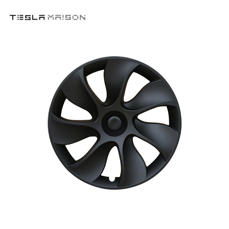 Tesla Model Y Wheel Cover Trim Hub Caps - 19" inch (4 Pcs) - Style 2 Matte Black ----Tesla Maison