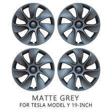 Load image into Gallery viewer, Tesla Model Y Wheel Cover Trim Hub Caps - 19&quot; inch (4 Pcs) - Style 2 Matte Gray ----Tesla Maison