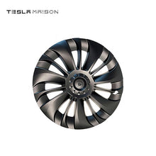 Load image into Gallery viewer, Tesla Model Y Wheel Trim Hub Caps - 19&quot; inch (4 Pcs) - Style 6 With Logo Matte Black ----Tesla Maison