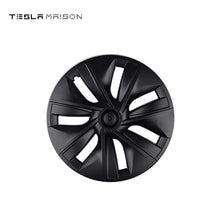 Load image into Gallery viewer, Tesla Model Y Wheel Trim Hub Caps - 19&quot; inch (4 Pcs) - Style 7 Matte Black ----Tesla Maison