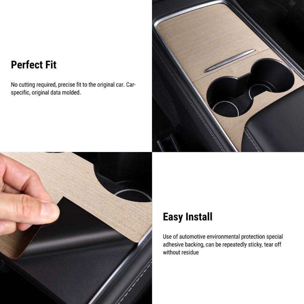 Wood Center Console Wrap for Tesla Model 3 / Y 2021-2023 ----Tesla Maison